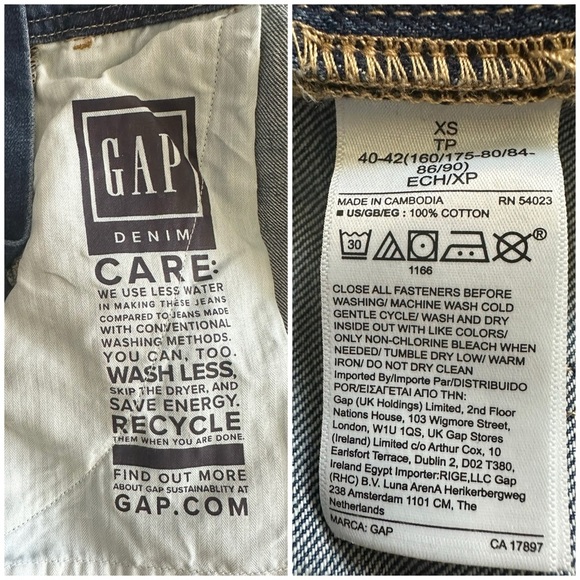 GAP NWT Slouchy Overalls with Washwell - xs - Picture 3 of 4